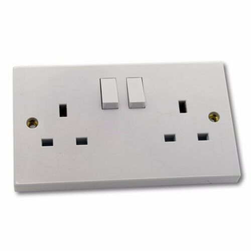 5 Pack 2 Gang 13a Switched Socket Single Pole