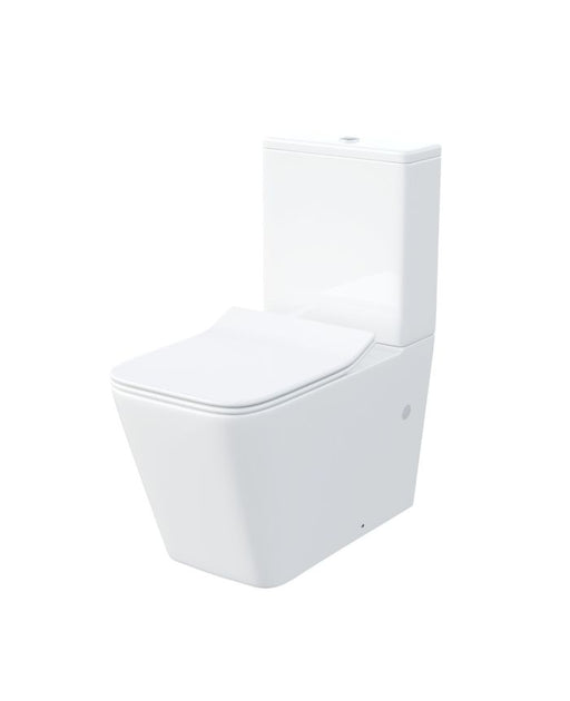 Sofia Rimless Square Recessed Close Coupled Toilet, Cistern and soft close seat