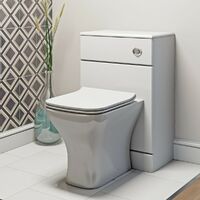 Square compact back to wall toilet with soft close slim toilet seat